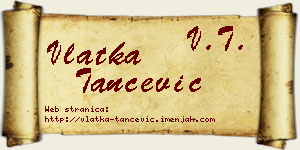 Vlatka Tančević vizit kartica